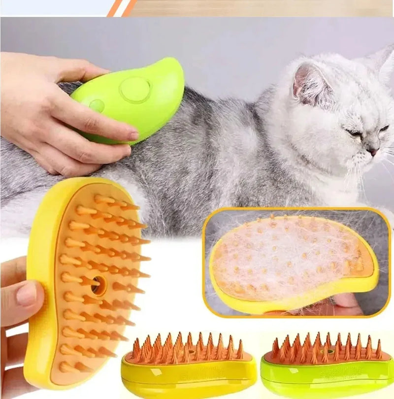 Escova pet  pelo e massagem a vapor